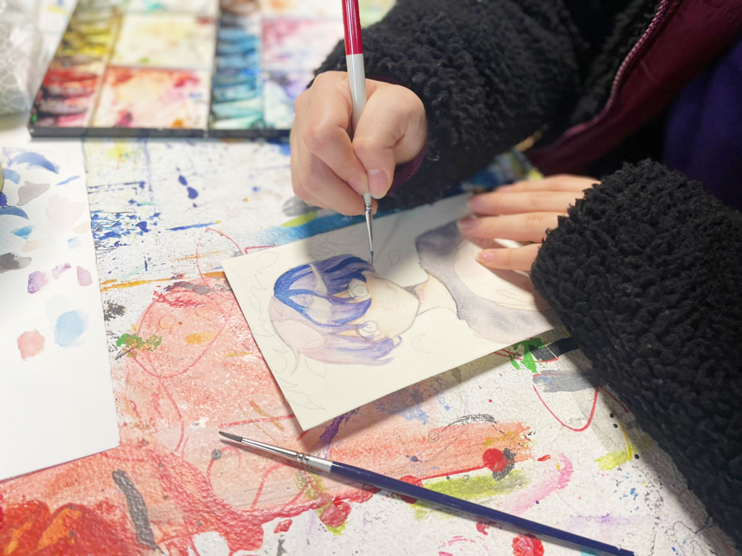 立体作品を制作中