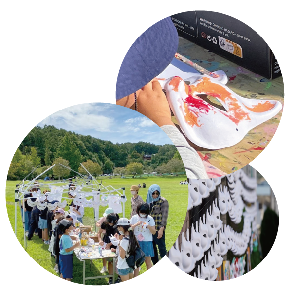 丘のまちフェスティバル・野外ワークショップの様子